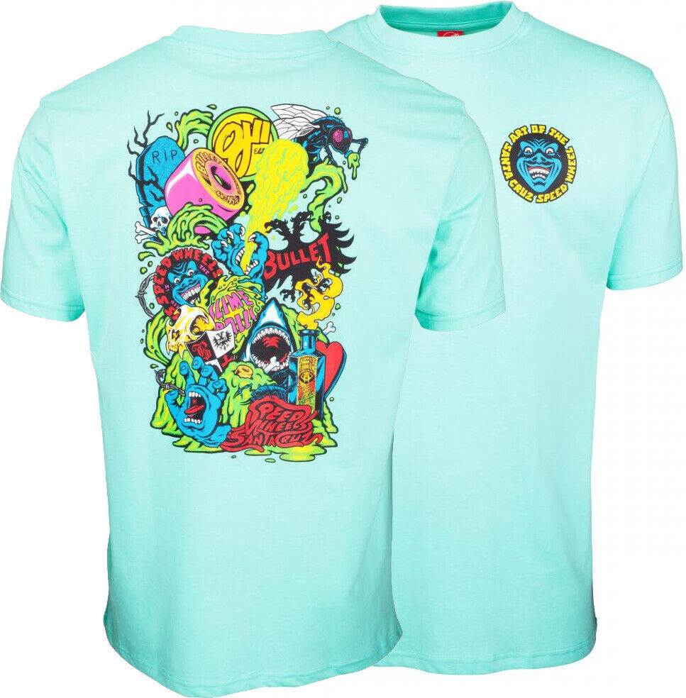 SANTA CRUZ Retro '80s design Skateboard Tee Shirt - Bullet