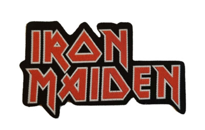   Iron Maiden -  Logo Cut Out  gewebter Aufnäher woven Patch Neu & Official!