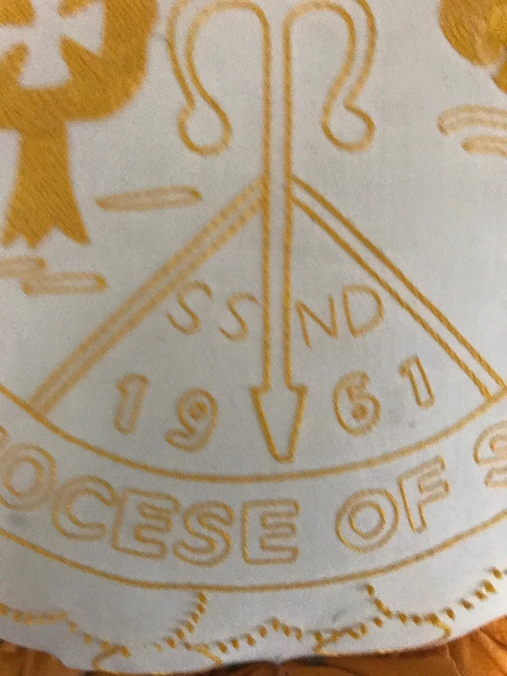 Rosary High School Archdiocese Of St Louis 1961 Sunflower Pillow Knight Horse Foto 3 de 4