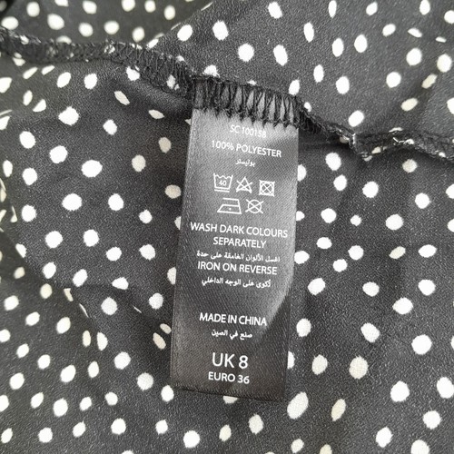 Boux Avenue Top 8 Black Womens Short Sleeve Tie Front Crop - Picture 6 of 10