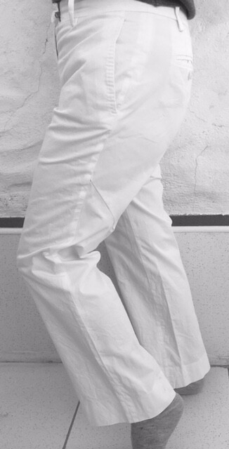 FACONNABLE jeans WHITE COTTON Size 10 Uk flared leg vintage RRP £199.00 image 10
