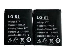 2x PCS Packs 380mAh 3.7V OEM Li-Polymer Smartwatch Battery DZ09 LQ-S1
