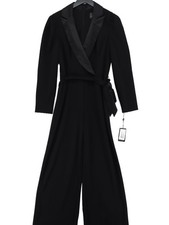 Adrianna Papell Women's Jumpsuit UK 10 Black Polyester with Elastane Jumpsuit