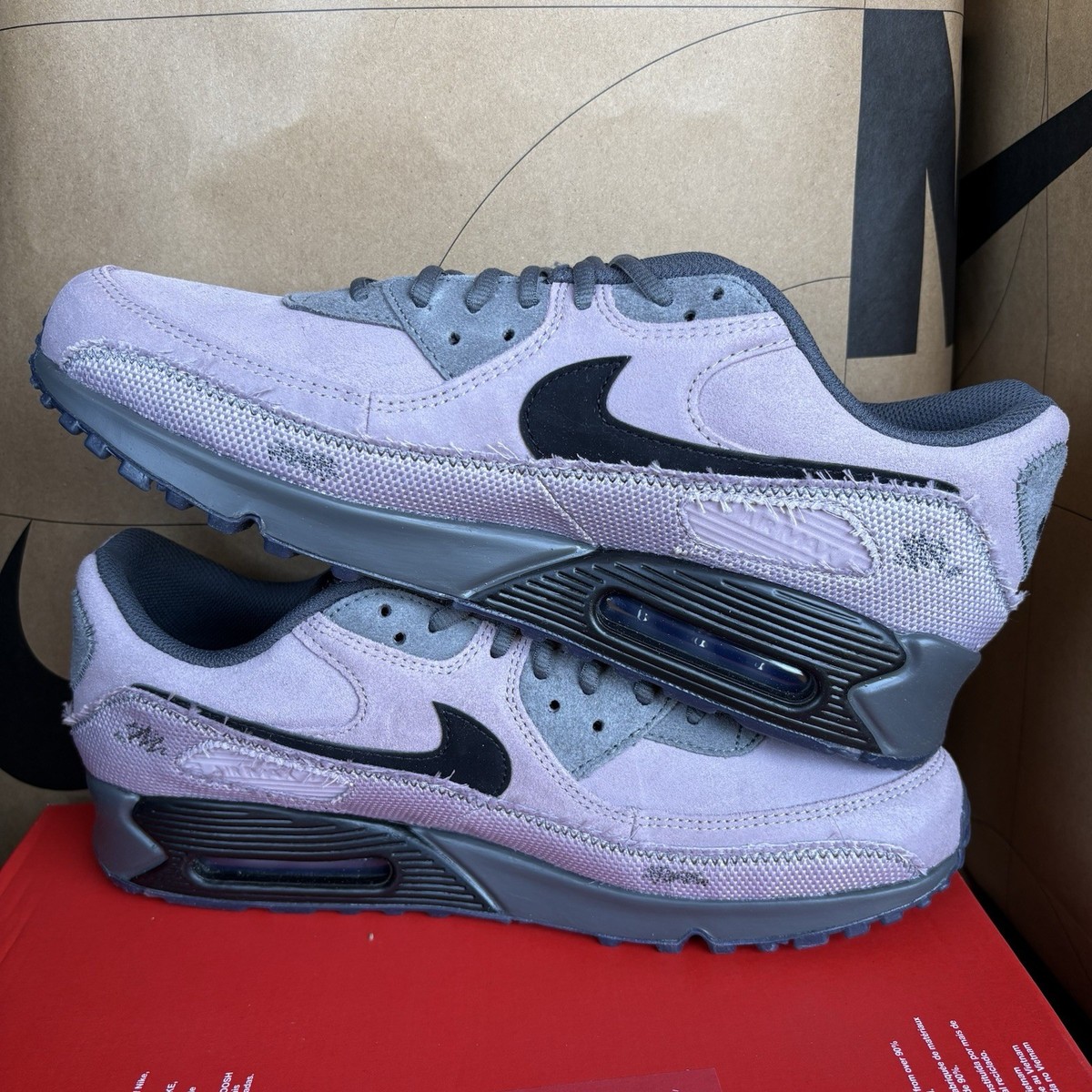 NEW Nike Air Max 90 PRM LT Violet Ore Black Iron Grey NBY (IQ0612
