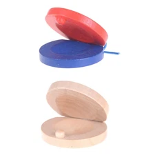 Kid Wooden Castanet Toy Children Musical Percussion Instrument TOY GiftB&GO A3