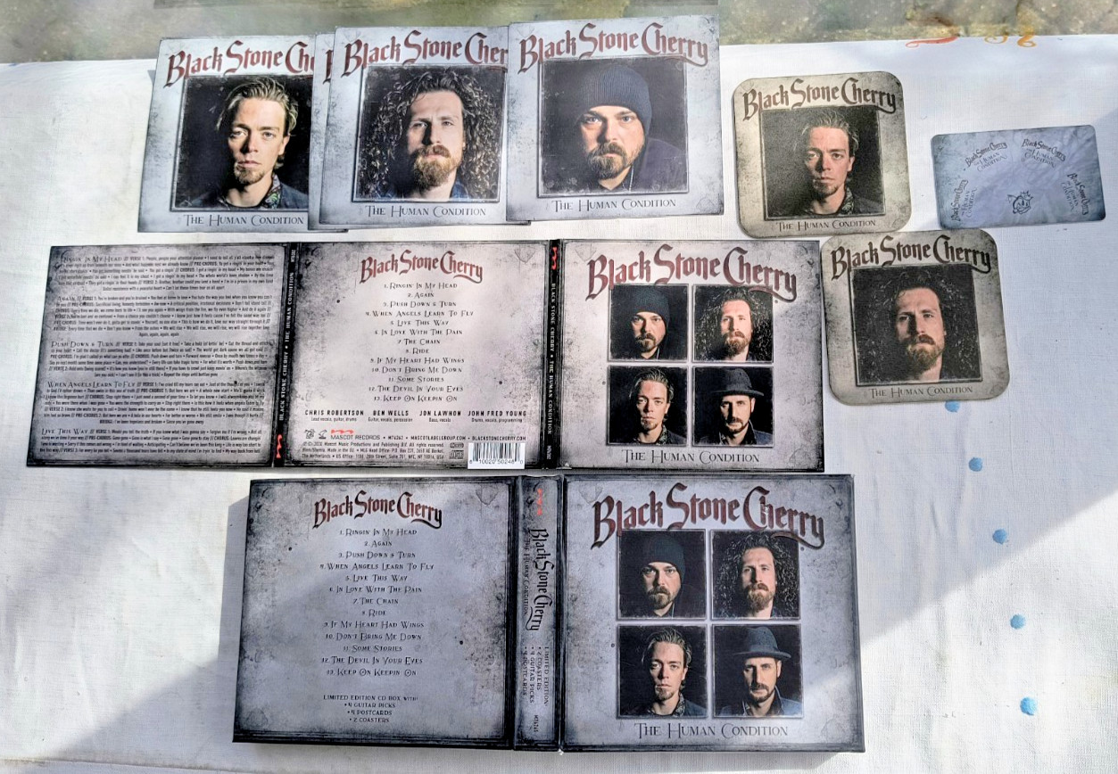 BLACK STONE CHERRY ""THE HUMAN CONDITION"" 2020 CD BOX SET GUITAR PICKS / COASTERS