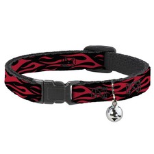 Cat Collar Breakaway with Bell Flame Red NARROW Fits 8.5-12"