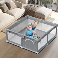 ZIKOPOMI BABY PLAYPEN BABY PLAY PEN FOR BABIES AND TODDLERS 50 50 INCH - GRAY