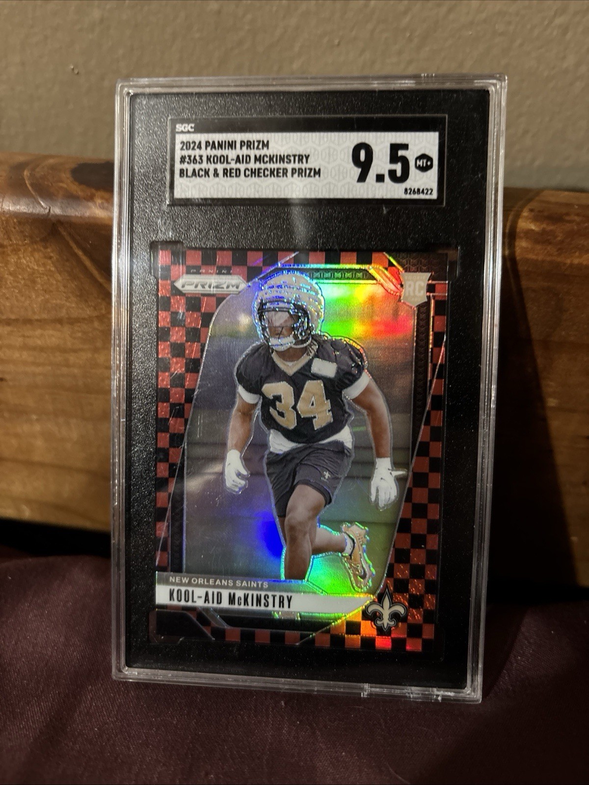 2024 Panini Prizm Rookies Kool-Aid McKinstry #363 Black Red Checker Prizm (RC)