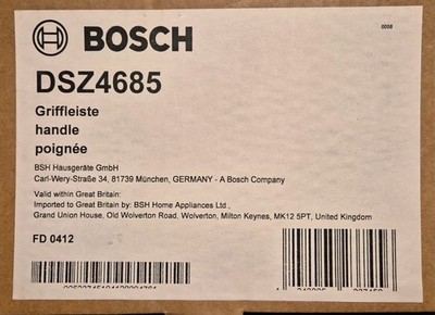 Bosch DSZ4685 Griffleiste Edelstahl Dunstabzugshaube Flachschirmhaube 60cm