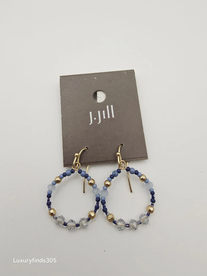Pendientes colgantes estilo oro azul Net J.Jill joyería Foto 3 de 4