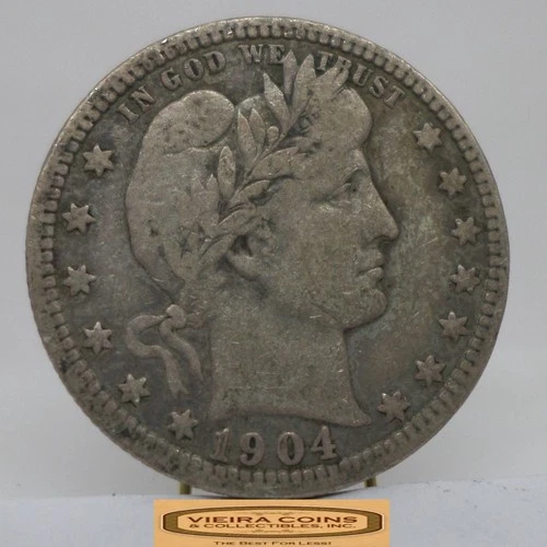 1904 Barber Silver Quarter - #C55781NQ