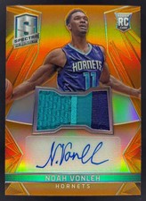 2014 Spectra Rookie Jersey Prizms Orange #116 Noah Vonleh RC Auto /25