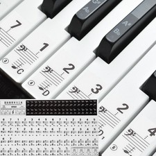 Klavier Aufkleber für 88/61/54 Tasten, Keyboard Aufkleber Klavier für Anfänger