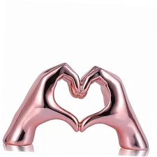 heart and hand sculptures and statues, hand and heart sculptures home Pink