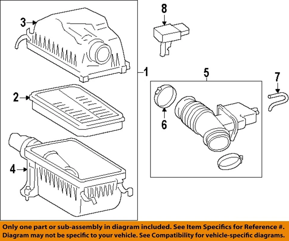 Used Air Cleaner Assembly fits: 2008 Toyota Tundra 8 cylinder Grade A - Imagem 3 de 4