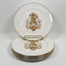 Royal Doulton Vinoy Renaissance Hotel & Club 1925 Gold Crest England 6 Plates