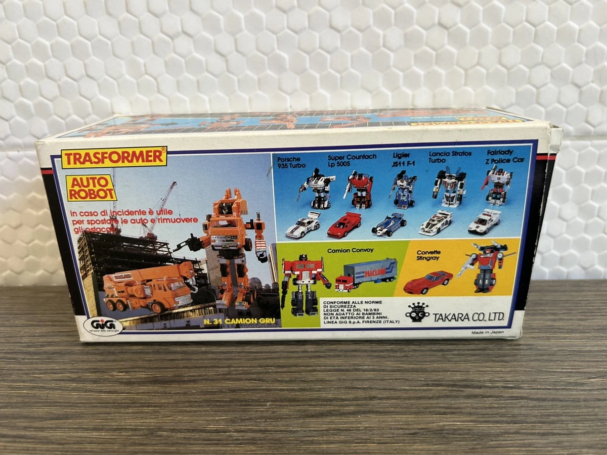 Camión grúa Transformers Diaclone Gig Takara Transformer gancho agarre coche robot