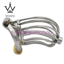 New Stainless Steel Male Chastity Device Metal Lock Belt Restraint Chastity Cage