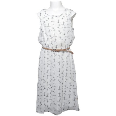 Hampton Republic, Kleid, Größe: 146/152, Weiß/Schwarz, Polyester, Print #OkS