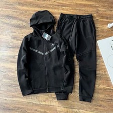 Nike Sportswear Tech Fleece Full-Zip Hoodie and Pants Size L - Black
