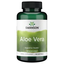 Swanson Aloe Vera 25 mg 100 Softgels