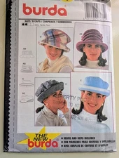 Burda 3675 Assorted Winter Hat Pattern
