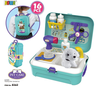 Haustier Hund Vorgeben Spielset Bräutigam Pflege Rollenspiel Set Perfektes Geschenk für Kinder Unisex