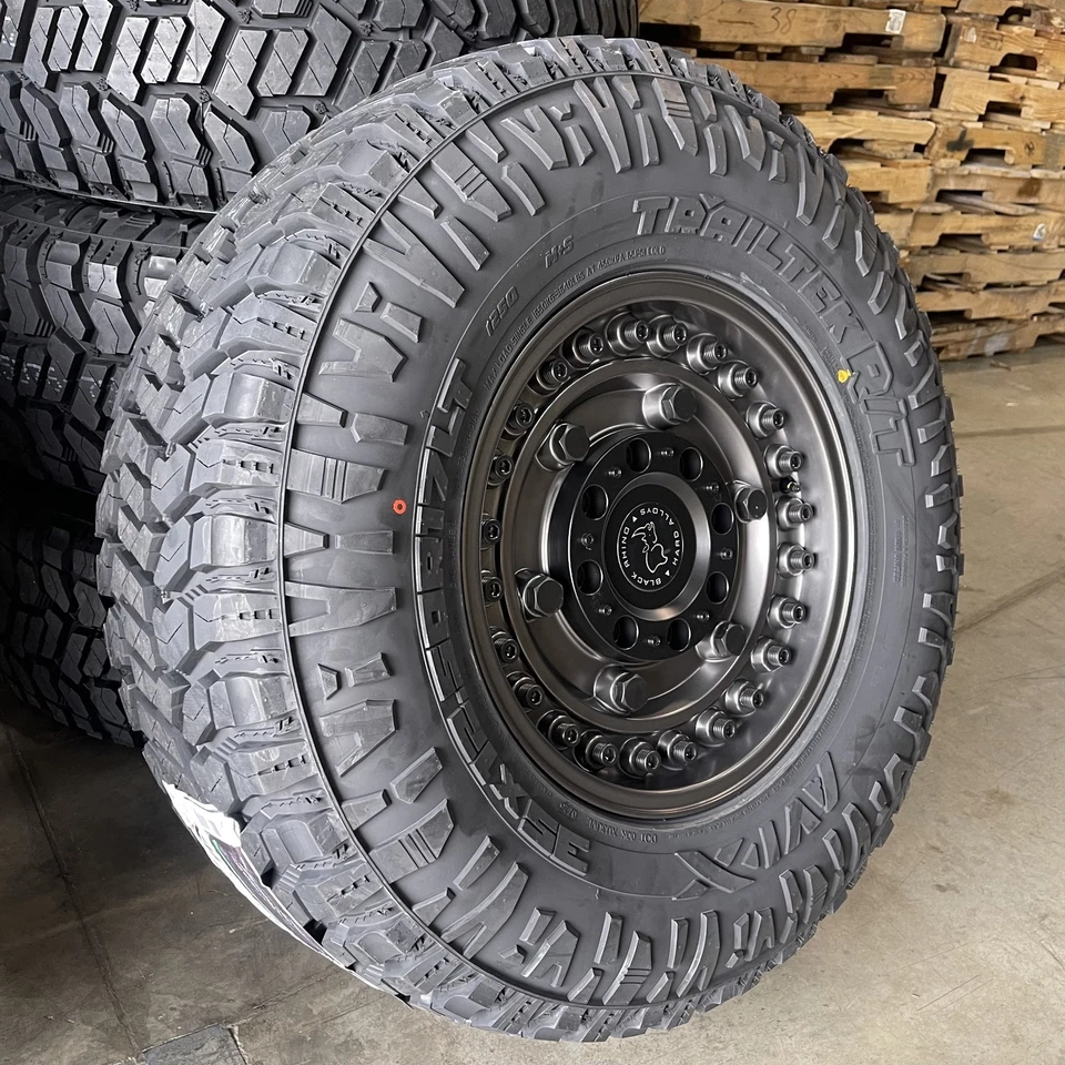 4 llantas de 17 pulgadas negras Rhino Armory/Avix 35x12,50-17 para Jeep Wrangler Foto 3 de 4