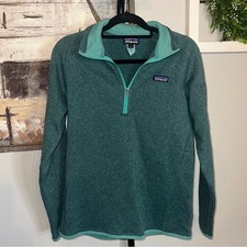 Patagonia Size Large Women's Green Quarter-Zip Pullover