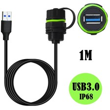 5Gpbs USB 3.0 Male to Female Panel Mount Cable USB Pass Through Adapter 1M