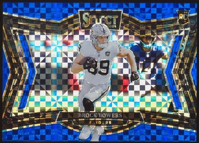 2024 PANINI SELECT BROCK BOWERS #471 FIELD LEVEL BLUE PRIZM ROOKIE /75!