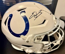 EDGERRIN JAMES SIGNED INDIANAPOLIS COLTS F/S SPEEDFLEX HELMET FANATICS GOLD COA