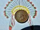 1864 Indian Head Cent, Bronze With L,  Looks Low AU