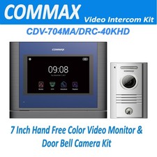 Commax Video Intercom Kit: CDV-704MA 7 Inch Indoor Monitor and Door Bell Camera