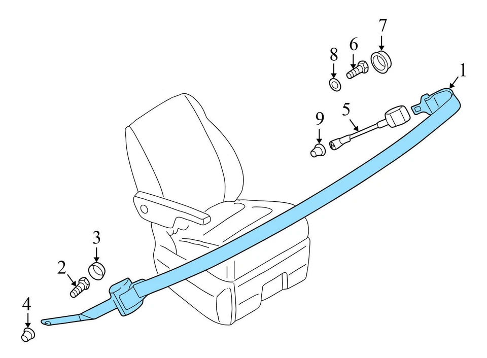 1996-1997 1999-2004 VW EUROVAN - CINTURÓN DE SEGURIDAD TRASERO retractor 703857813M Foto 3 de 4