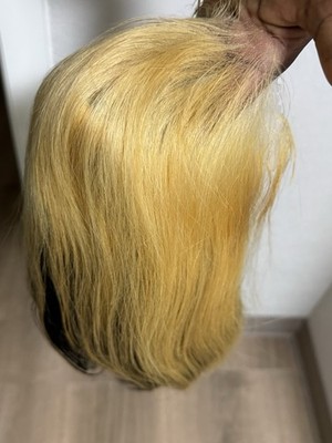 Blond Black Ombre Wig for Women Colored Full Wig