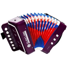 MUSICUBE Kids Accordion Instrument Toys 10 Keys Button Small Accordion for Boys