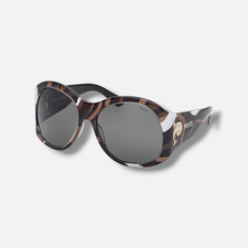 Emilio Pucci Women's Brown Animalier Solbriller Round Sunglasses 59-17-160