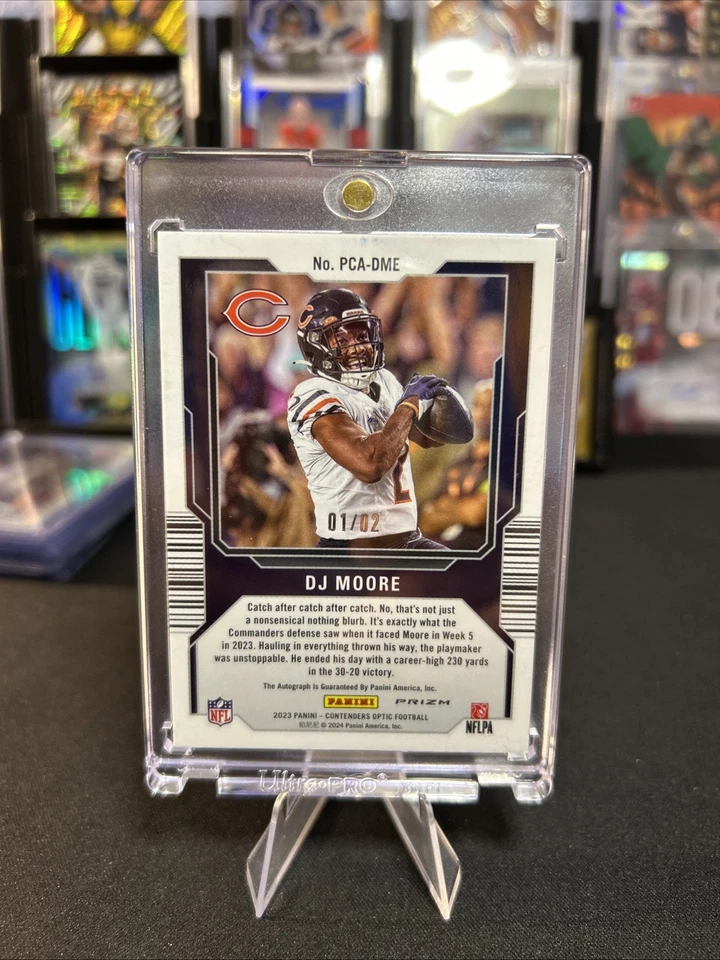 2023 Panini Contenders Optic DJ Moore Perennial Contenders Auto Nebula 1/2 SSP - Image 2 of 2