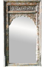 Orientalischer Vintage Spiegel Wandspiegel Inara Grau