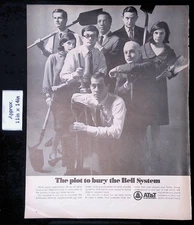 1967 AT&T Plot To Bury The Bell System We're Going Underground Print Ad 53189