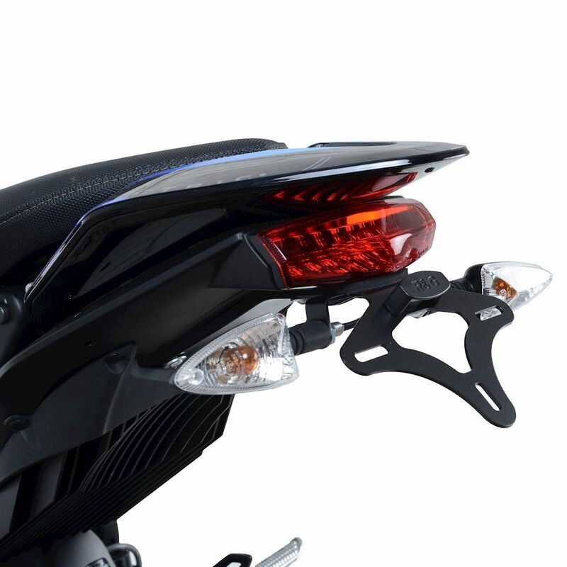 Support de plaque R&G RACING noir de précision en acier pour moto Zero