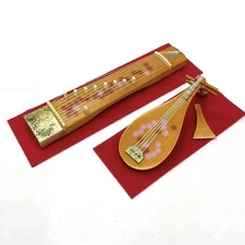 Japanese biwa musical instrument Floral Loquat & Koto Set