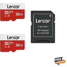 32GB Micro SD Card 2 Pack, microSDHC UHS-I Flash Memory Card with Adapter - U...