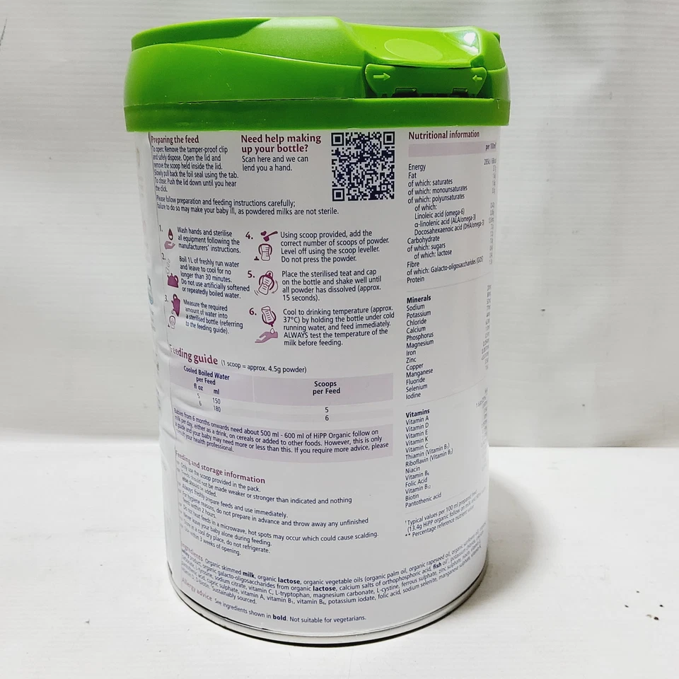 Hipp Organic  2 Follow On Milk From 6 Months Baby Formula Powder Milk 800g - Image 3 of 4