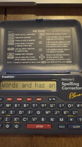 Franklin NCS-101 Webster's Spelling Corrector Plus VTG Working Condition - Video 1 of 1