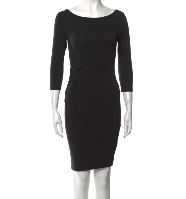 billabong black and white striped dress Jovani main image 1