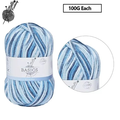 10x100g SUPER BLEND Multi Knitting Yarn Soft Acrylic Crochet Craft Art Wool Ball - Picture 18 of 59