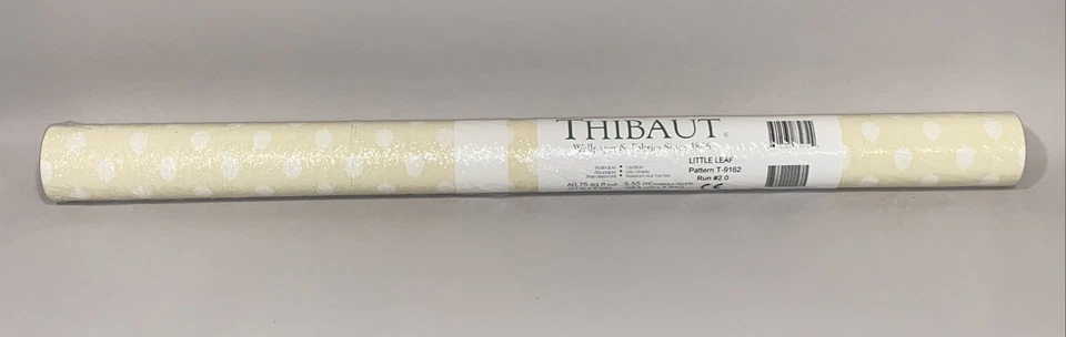 Papel pintado Thibaut Little Leaf revestimiento de pared de lujo 27" x 9 yardas T-9162 beige Foto 2 de 4